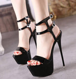 2025 Sandales Talon Femme Night Club Sandals Bottom Heels for Women Pole Dance Design Stiletto Super High Stripper Platform Red