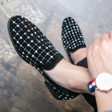 Rhinestone Upper Fashion Design Hot Selling Pointed Toe Durable Classic Dress Shoes Loafers