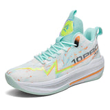 High Traction Durable Mens Basketball Shoes Mid Top Cushioning Sneakers Graphic Athletic Footwear Women Indoor Outdoor Trainers