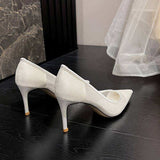 8CM Soulier Femme Talon Mesh Sexy Beautiful Fancy Female High Heels for Ladies and Women