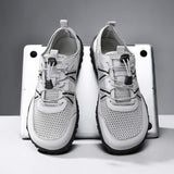 Mens Big Size Running Shoes Breathable Mesh Sneakers Quick Lacing Summer Athletic Lightweight Walking Trainers