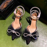 9.5CM Hoge Hakken Outdoor Strappy Fashion Bow Sandals Shoes Women's High Heel