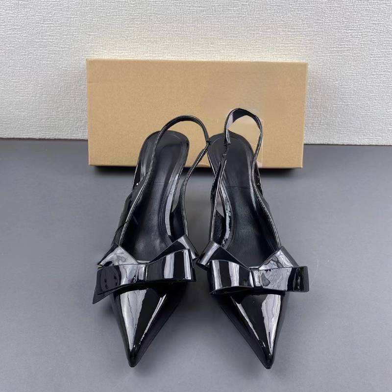 Chaussure Femme Talon Bow New Fashion Slip on Fashion Sexy Mules Shoes Stiletto Heels for Ladies