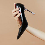 31-44 Large Size Zapatos Mujer De Fiesta Glossy Leather Office Pumps Elegant Ladies 2024 Heels for Women Shoes