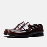 Hand-Finished Genuine Leather Slip-On Driving Shoes - Lightweight & Durable for Business Casual