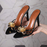 Flower Decorated Sandalias Femeninas Casual Open Toe Sandals Women Heels