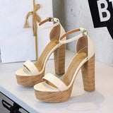 2025 Fashion Platform Open Toe Women's Sandals 13cm Ladies Party Shoes Female Buckle Bride Pumps Super High Heels