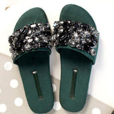 Diamond Rhinestone Sapatos Feminino Female Wholesaler Factory Ladies Shoes Flat Sandals for Women