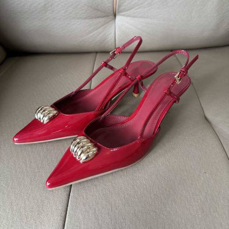New Arrival Women's Pointed-toe Stiletto Heel Backless Sandals, One-strap Closed-toe Style, Versatile & High-heeled