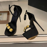 Sapato De Salto Summer New Design Chunky Open Toe Super High Heel Women Platform Heels