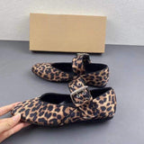 Sandalias De Mujer Fashion Slide Designer Leopard Slip on Flat Women's Sandals