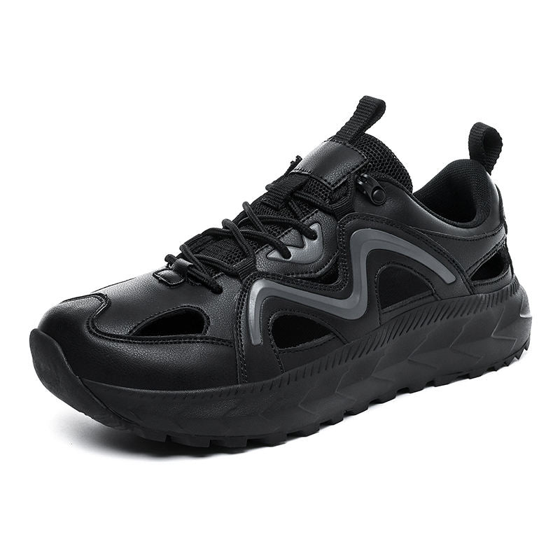 Cut Out Mesh Sneakers Breathable Ventilation Summer Walking Shoes Lightweight Chunky Platform Trainers Casual Outdoor Footwear