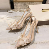 Zapatos De Mujer Elegante Party Shoes Rhinestone Designer Pointed Toe Personalized High Heels Sexy Women Pumps