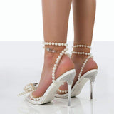 MOQ 1 Pair Talon Pour Femme Trendy Cover Toe Crystal Diamond Bow Latest 2025 Women Heels