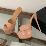 Nude Sandalia Con Plataformas New Arrival Peep Toe 2026 Cute Female Stiletto Platform Heels for Women