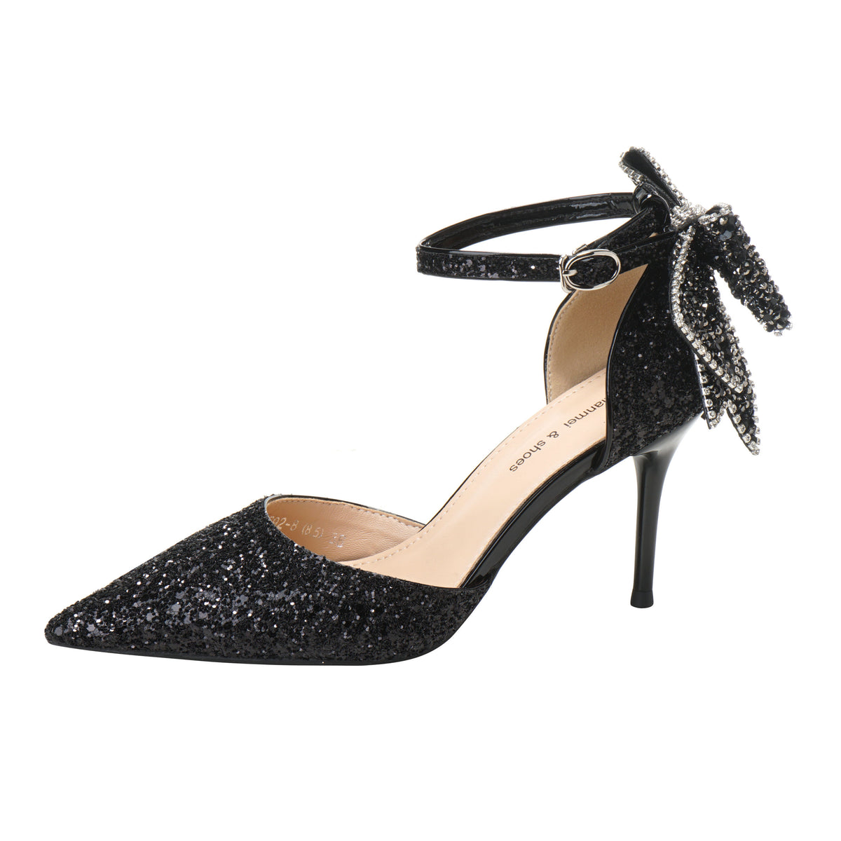 6.5CM/8.5CM Sapatos De Salto Sexy Wedding Party Sequins Pointed-toe Stilettos Lady Women Pumps Heels Shoes