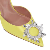 Dropshipping Talons Dames Luxury Rhinestone Diamond Kitten Slingback Sandals Shoes Women Heel for Ladies