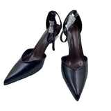 Sandales a Talons Hauts Women's High-Heel Pumps Toe-Covered Elegant Lady's Sexy Heeled Sandals With Ankle Strap