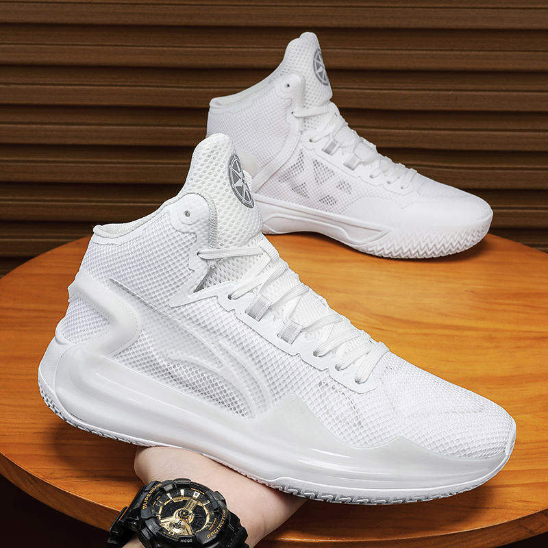 Sneakers for Men in Low Price Brand Logo Custom Professional Outdoor Sports Sneakers Blank Mesh Women High Top Basketball Shoes