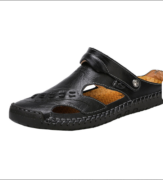 Genuine Leather Upper Cow Skin Casual Slippery Comfortable Breathable Men Sandals Shoes Leather