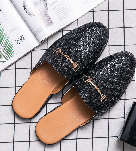 Latest Design Hot Selling Pointed Toe Casual Summer Half Loafers Mules Shoes Durable Men Slide Slippers