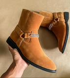Latest Designers Chelsea Boots Comfortable High Cut Black Faux Suede Leather Casual Boots