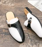 38-47 Comfortable Summer Home Slippers Monk Strap Half Loafers Men Casual Dress Shoes