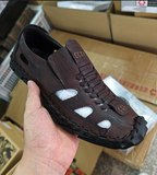 Large Size 47 48 Genuine Leather Fashion Design Casual Slippers Beach Summer Sandals Shoes for Men