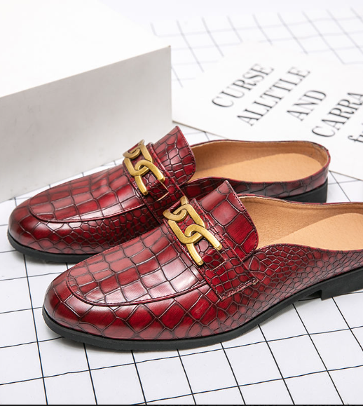 Quality Half Shoes Fashion Mules Backless Leisure Men Casual Slippers Shoes