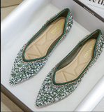 Loafer Sandalias Planas 2026 Luxury Rhinestone Women's Slippers for Women Lady Outdoor Flat Sandals