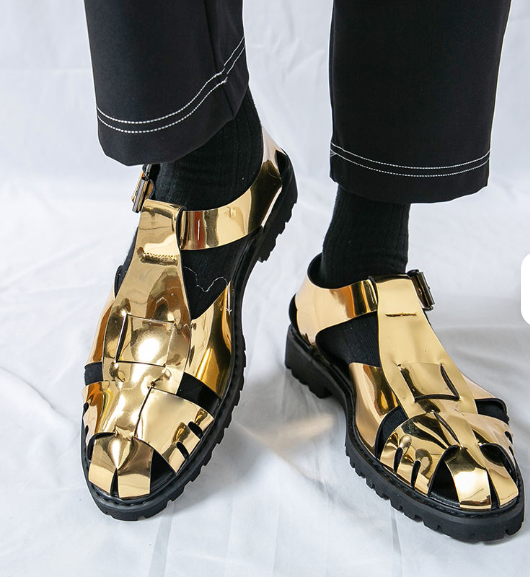 Buckle Strap Gold Brown Black Casual Summer Outdoor Breathable Flat Sandals Durable Hot Selling Casual Gladiator Sandals for Men