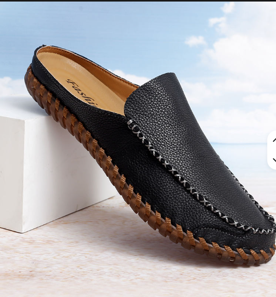 Summer Comfortable Durable Full Grain Leather Sandals Hot Selling Good Quality Original Cowhide Leather Slippers