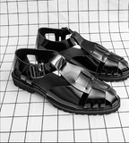 Men's Casual Summer Soft-Soled Beach Sandals Open Toe High-End Feel Breathable Flip-Flops for Driving Outdoor Activities