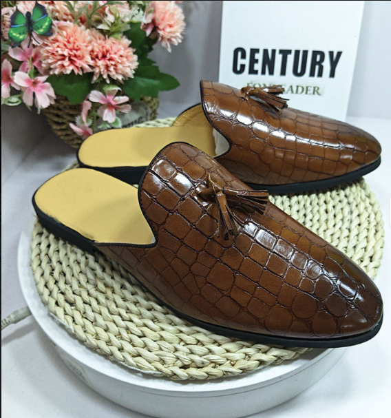 Pointed Toe Summer Casual Dress Shoes Classic Design Good Quality Men Half Loafers Shoes