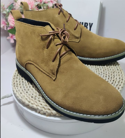 Lace up Fashion Design Durable Comfortable Cowhide Real Genuine Leather Boots for Men
