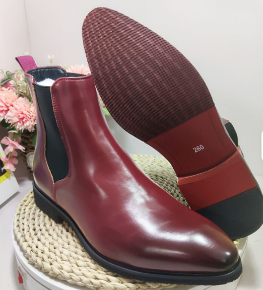 Size 38-46 Chelsea Boots Comfortable Handsome Durable Ankle Men Red Bottom Boots