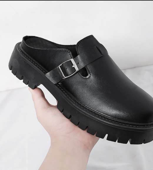 Good Quality Comfortable Summer Half Loafer Shoes Breathable Summer Casual Men Slippers Shoes