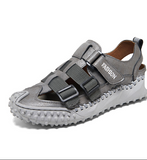 Top Grade Full Grain Genuine Leather Upper Breathable Handmade Summer Beach Sandals for Men