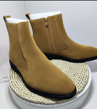 Zip Closure Faux Suede Leather Dress Shoes High Cut Fashion Comfortable Men Ankle Boots