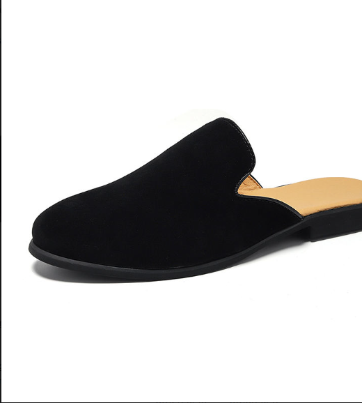 Casual Mules Comfortable Size 46 47 Point Toe Backless Half Slippers for Men