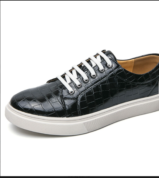 Size 38-46 Pattern Lace up Yellow Black Comfortable Leisure Daily Casual Shoes for Men
