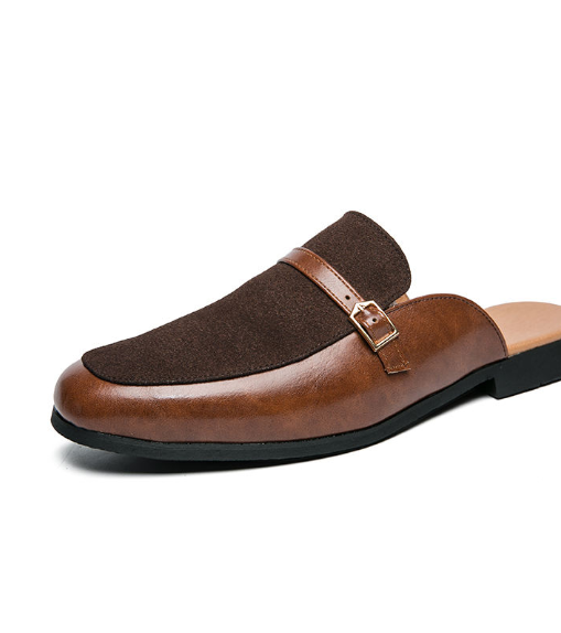 Size 38-48 Fashion Design Comfortable Summer Backless Dress Shoes Men Mules Casual Home Slippers