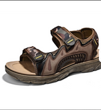 Full Grain Leather Upper Good Quality Open Toe Summer Casual Pure Genuine Leather Sandals for Men