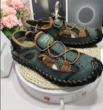 Comfortable Soft Upper Good Quality Summer Beach Fun Men Pure Leather Sandals