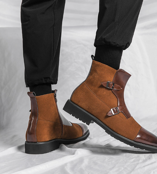 Latest Designers Double Strap Monk Shoes Comfortable Men Boots