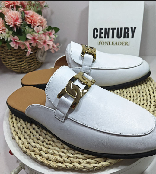 Size 38-46 Breathable Backless Half Loafers Dress Shoes Summer Men Casual Shoes Sandals