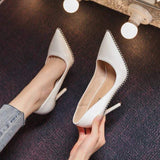 Brand Logo Custom Western Style High Quality Elegant Formal Dress Shoes Women 10cm High Heel Pumps Shoes