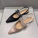 Sandales Femme Plat China Quality Rhinestone Flat Casual Fashion Confortable Ladies Sandals