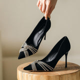 5CM/7CM/9CM Zapatos De Tacon Alto Latest Design Dress Shoes Black Pumps Heels for Women