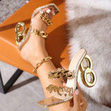 Anti-slip Chaussures Femme Mule a Talon Square Toe Trending Unique Slippers Heels for Women